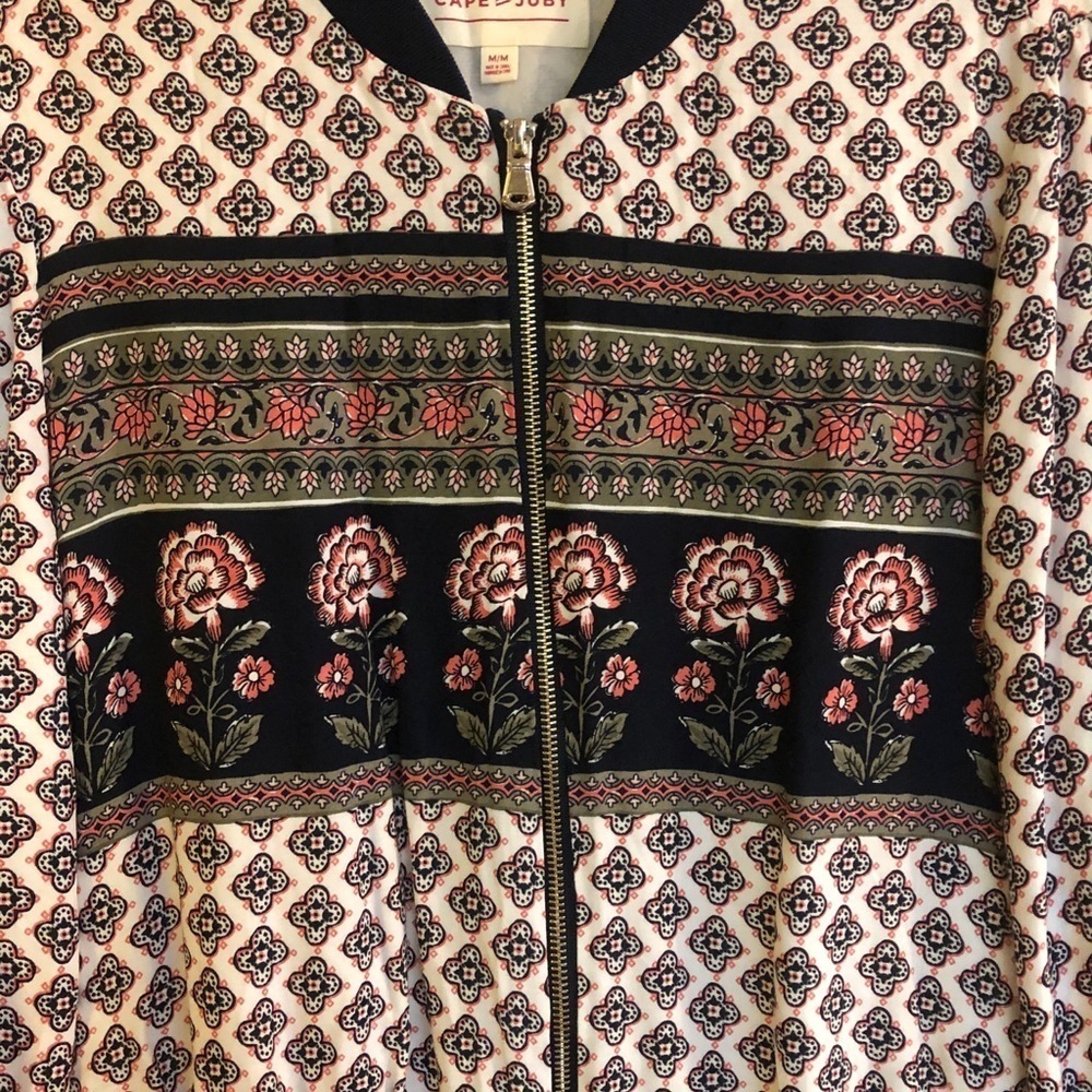 Print Lightweight Bomber Style Jacket - Picture 5 of 10